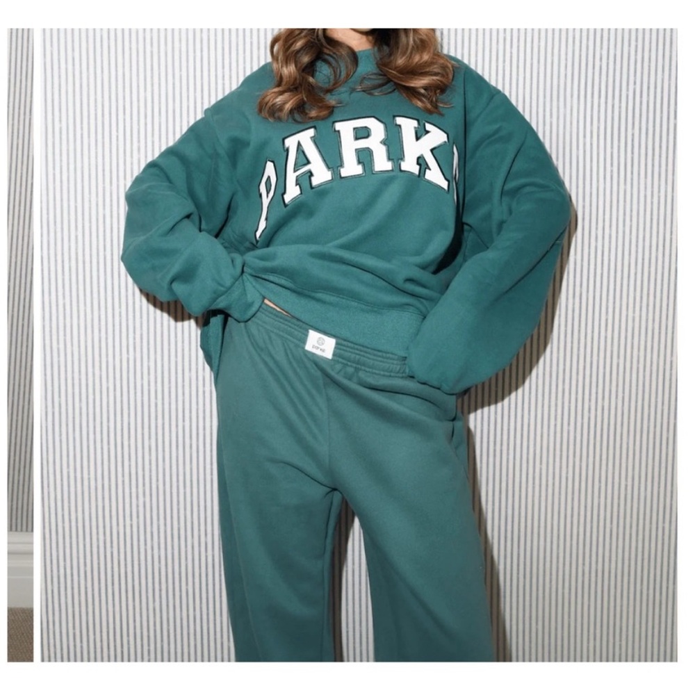 💚 PARKE Varsity Mockneck + Pants - Full Set  in Evergreen - Size L/XL 💚